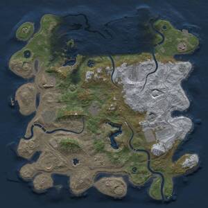 Thumbnail Rust Map: Procedural Map, Size: 4250, Seed: 17179190, 16 Monuments