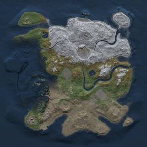 Thumbnail Rust Map: Procedural Map, Size: 3500, Seed: 26569, 13 Monuments