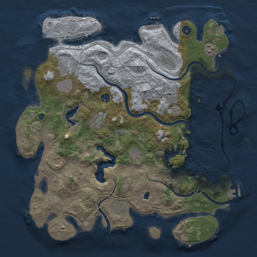 Rust Map: Procedural Map, Size: 4250, Seed: 1504517716, 15 Monuments