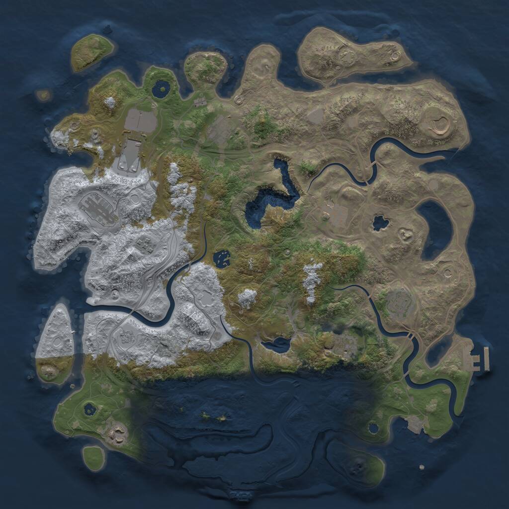 Rust Map: Procedural Map, Size: 4250, Seed: 1774906573, 16 Monuments