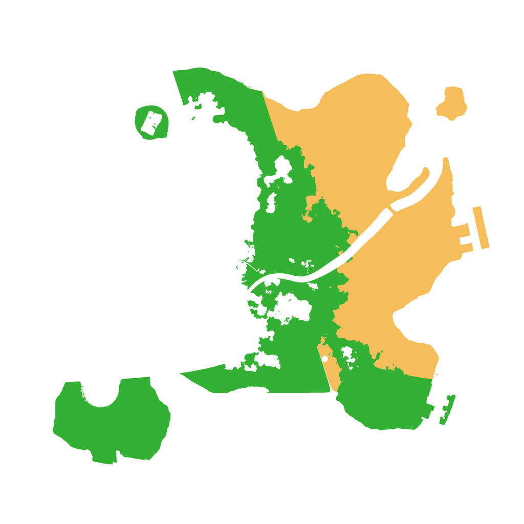 Biome Rust Map: Procedural Map, Size: 2500, Seed: 87214