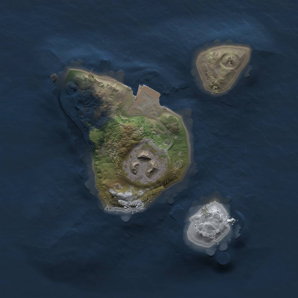 Rust Map: Procedural Map, Size: 1500, Seed: 1356924124, 2 Monuments