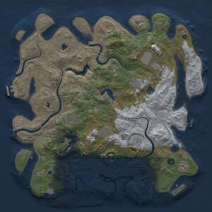 Thumbnail Rust Map: Procedural Map, Size: 4500, Seed: 1446168013, 15 Monuments
