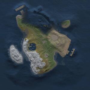 Thumbnail Rust Map: Procedural Map, Size: 1750, Seed: 965451256, 4 Monuments