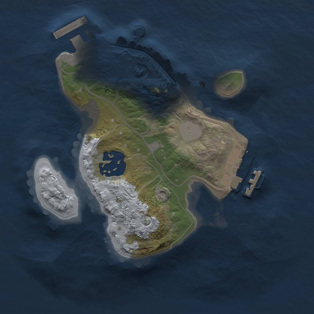 Rust Map: Procedural Map, Size: 1750, Seed: 965451256, 4 Monuments