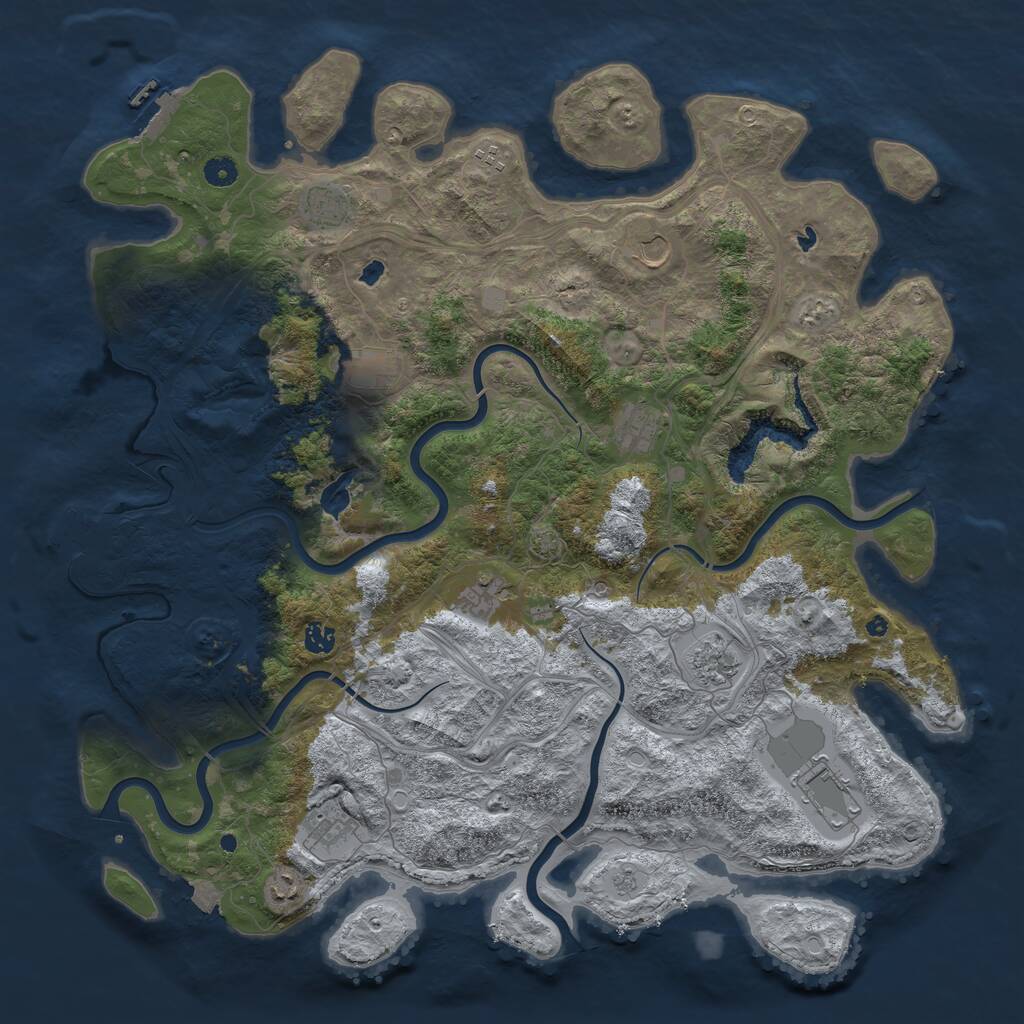 Rust Map: Procedural Map, Size: 4799, Seed: 868867973, 17 Monuments