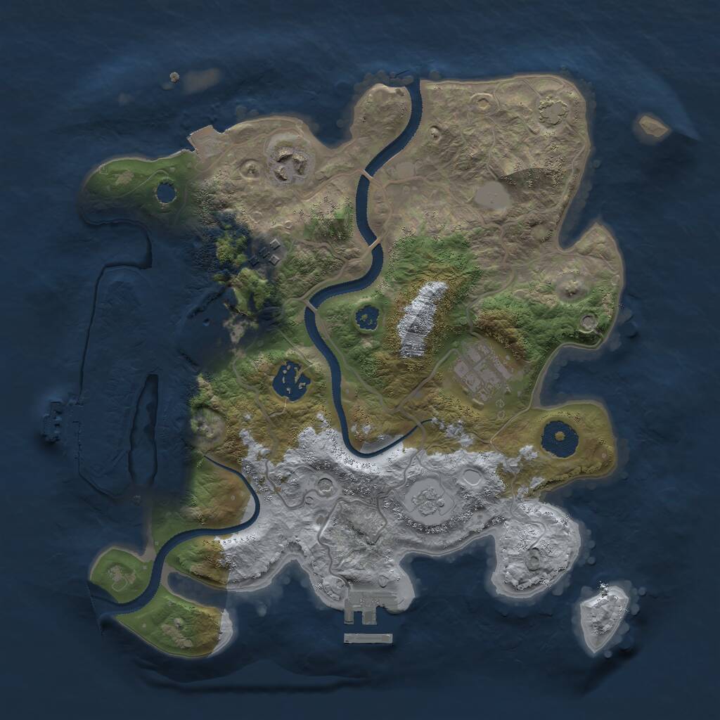 Rust Map: Procedural Map, Size: 3000, Seed: 1797, 11 Monuments