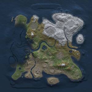 Thumbnail Rust Map: Procedural Map, Size: 3000, Seed: 1797907209, 10 Monuments