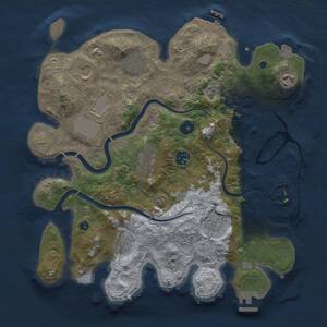 Thumbnail Rust Map: Procedural Map, Size: 3500, Seed: 724366394, 15 Monuments