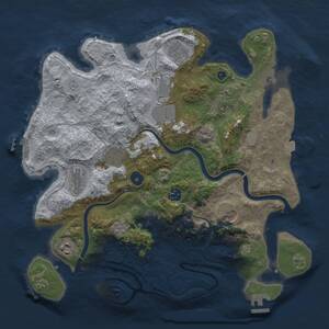 Thumbnail Rust Map: Procedural Map, Size: 3750, Seed: 604525585, 16 Monuments