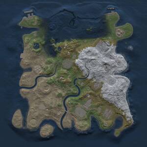 Thumbnail Rust Map: Procedural Map, Size: 3500, Seed: 1774979037, 15 Monuments