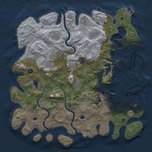Thumbnail Rust Map: Procedural Map, Size: 4500, Seed: 274347355, 17 Monuments