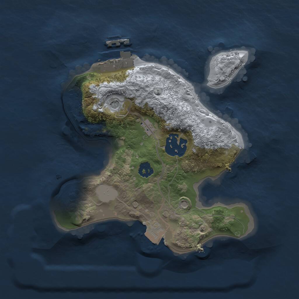 Rust Map: Procedural Map, Size: 2000, Seed: 45032552, 4 Monuments