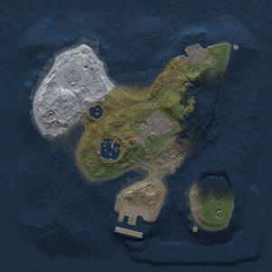 Thumbnail Rust Map: Procedural Map, Size: 2000, Seed: 44751861, 5 Monuments