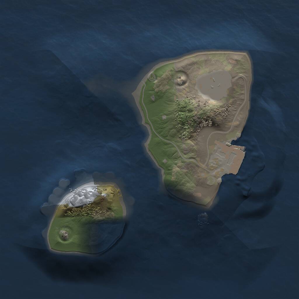 Rust Map: Procedural Map, Size: 1200, Seed: 159048069, 1 Monuments