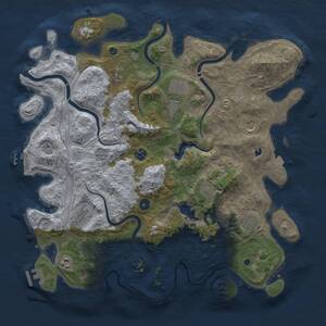 Thumbnail Rust Map: Procedural Map, Size: 4250, Seed: 2027726227, 15 Monuments