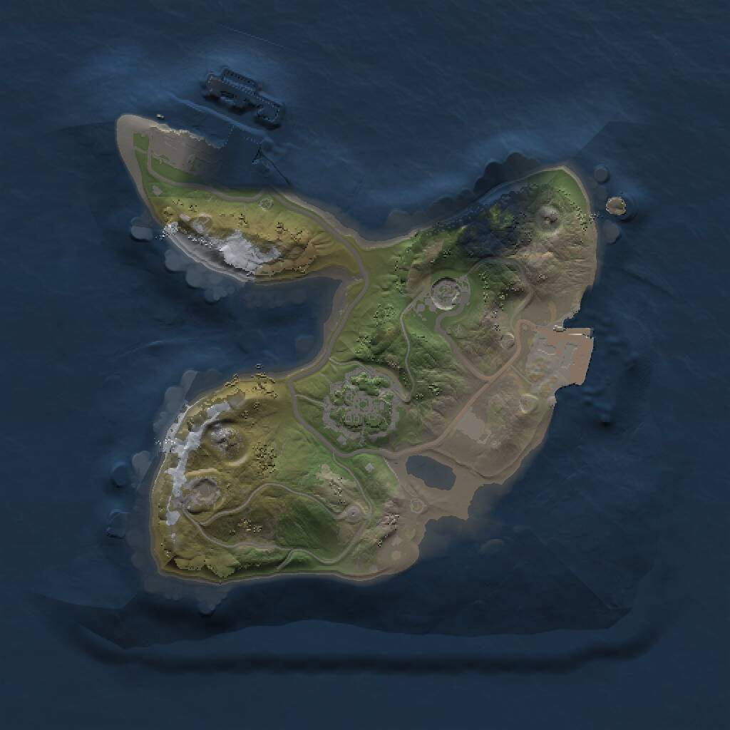 Rust Map: Procedural Map, Size: 1500, Seed: 1844819622, 4 Monuments