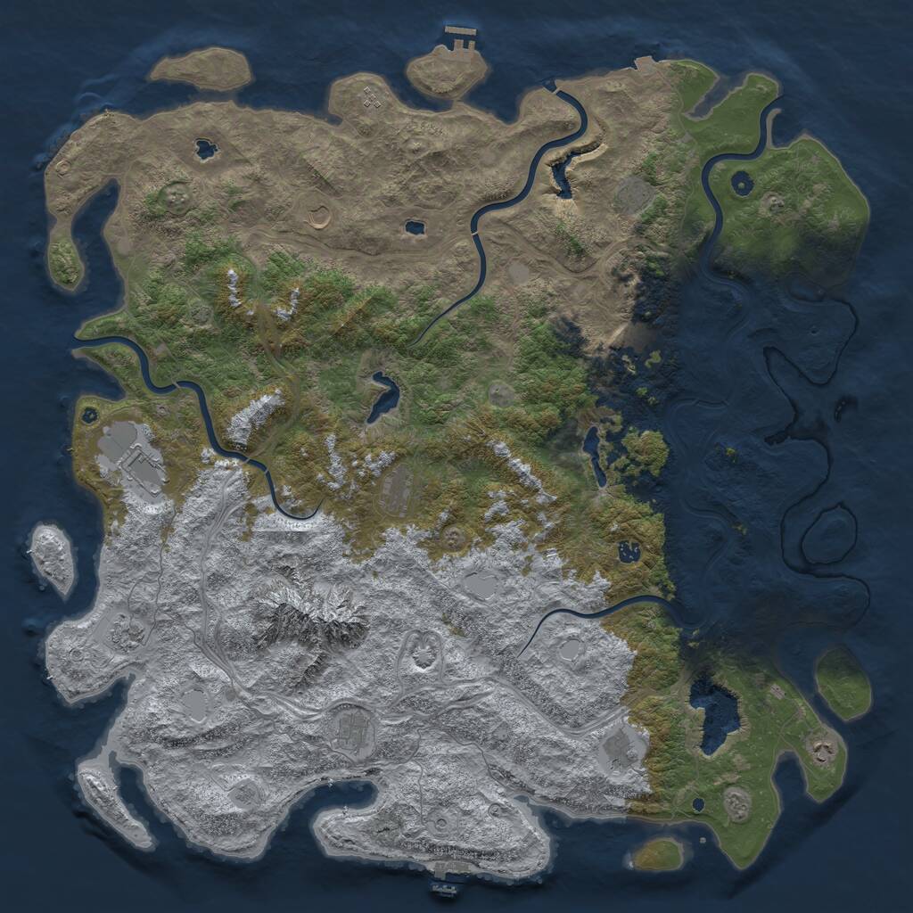 Rust Map: Procedural Map, Size: 5899, Seed: 2147483647, 17 Monuments