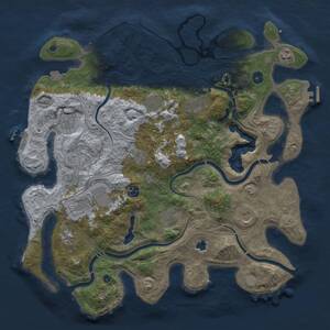 Thumbnail Rust Map: Procedural Map, Size: 4250, Seed: 441774353, 17 Monuments