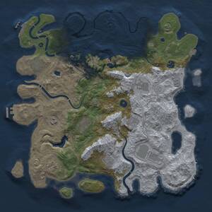 Thumbnail Rust Map: Procedural Map, Size: 4250, Seed: 172154371, 16 Monuments