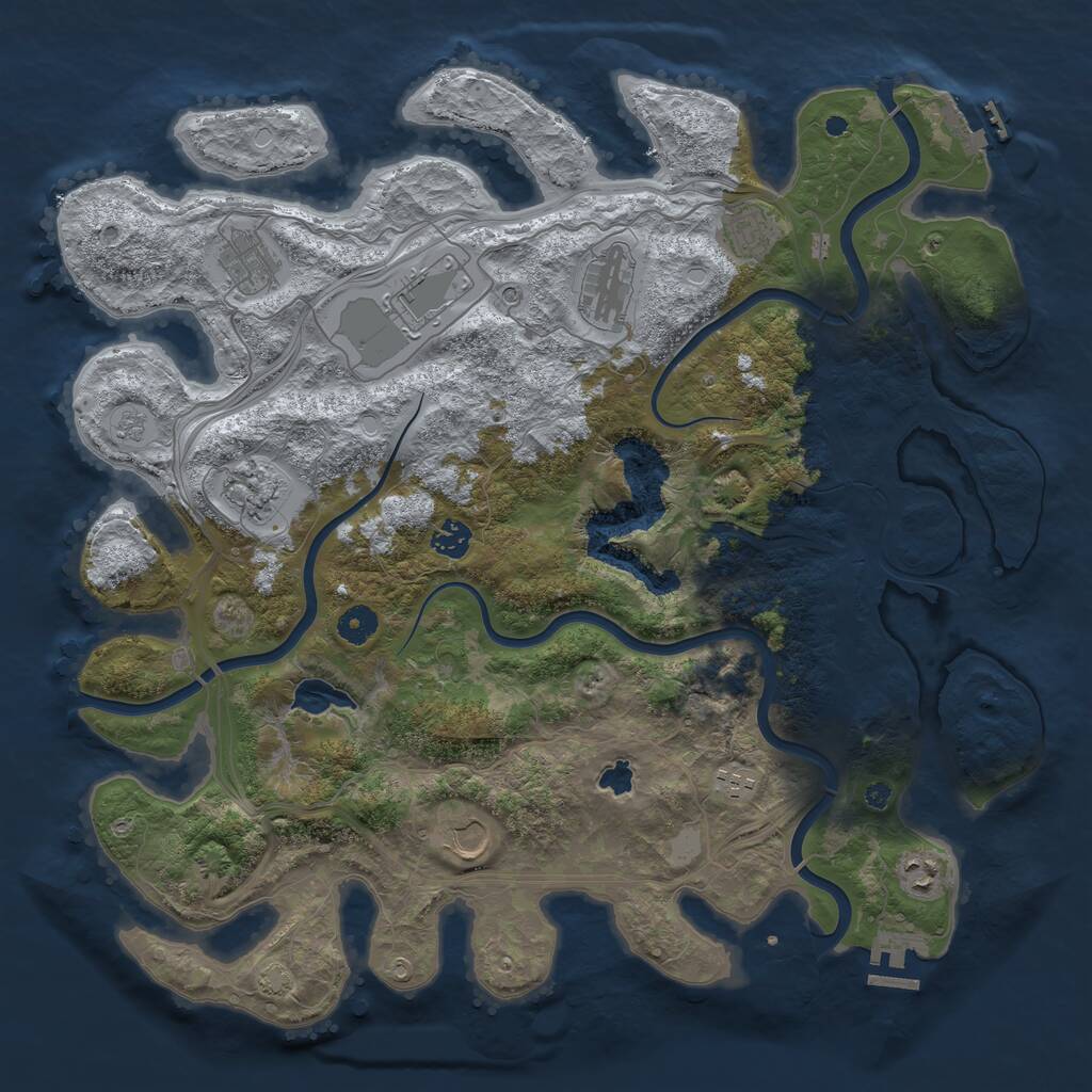 Rust Map: Procedural Map, Size: 4250, Seed: 120022830, 15 Monuments