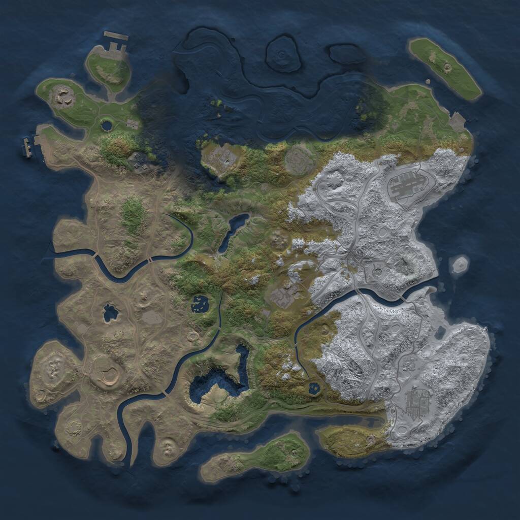 Rust Map: Procedural Map, Size: 4250, Seed: 1652272993, 15 Monuments