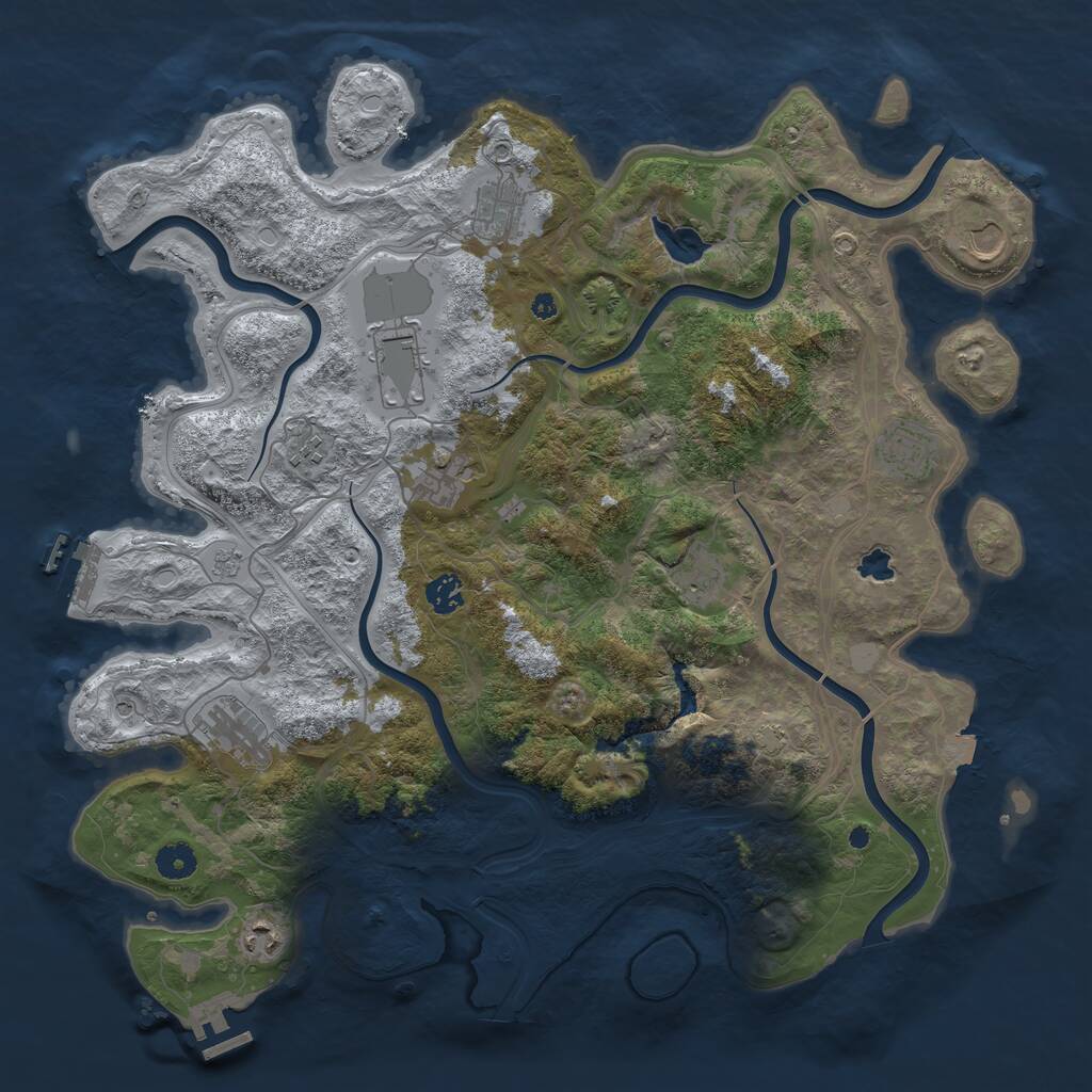 Rust Map: Procedural Map, Size: 4250, Seed: 159568720, 16 Monuments