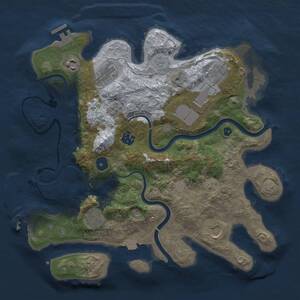 Thumbnail Rust Map: Procedural Map, Size: 3500, Seed: 30401, 14 Monuments