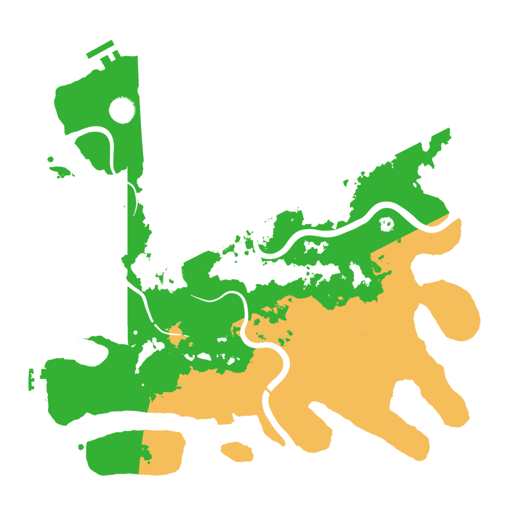 Biome Rust Map: Procedural Map, Size: 3500, Seed: 30401