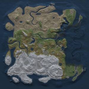 Thumbnail Rust Map: Procedural Map, Size: 4500, Seed: 1790681064, 17 Monuments
