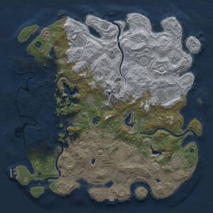 Thumbnail Rust Map: Procedural Map, Size: 5000, Seed: 1514288081, 17 Monuments