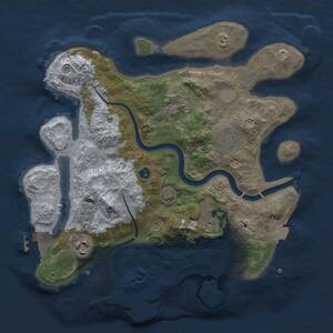 Thumbnail Rust Map: Procedural Map, Size: 3000, Seed: 25322, 11 Monuments