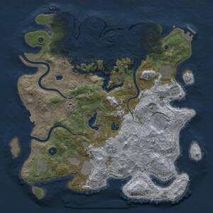 Thumbnail Rust Map: Procedural Map, Size: 4000, Seed: 47392, 14 Monuments