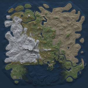 Thumbnail Rust Map: Procedural Map, Size: 6000, Seed: 1837967084, 17 Monuments