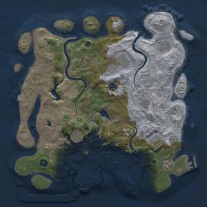 Thumbnail Rust Map: Procedural Map, Size: 4000, Seed: 1754715629, 15 Monuments