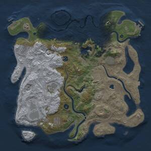 Thumbnail Rust Map: Procedural Map, Size: 4250, Seed: 1309914398, 16 Monuments