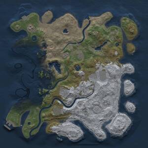 Thumbnail Rust Map: Procedural Map, Size: 4000, Seed: 679103, 15 Monuments