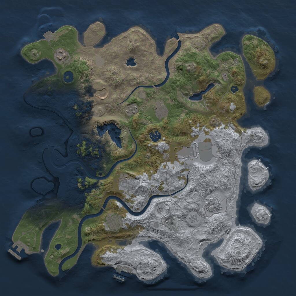Rust Map: Procedural Map, Size: 4000, Seed: 679103, 15 Monuments