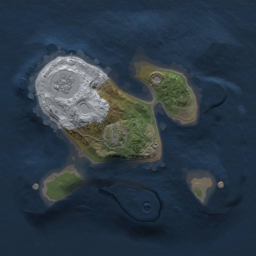 Rust Map: Procedural Map, Size: 1600, Seed: 846926, 3 Monuments