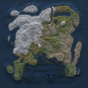 Thumbnail Rust Map: Procedural Map, Size: 3500, Seed: 369824, 13 Monuments