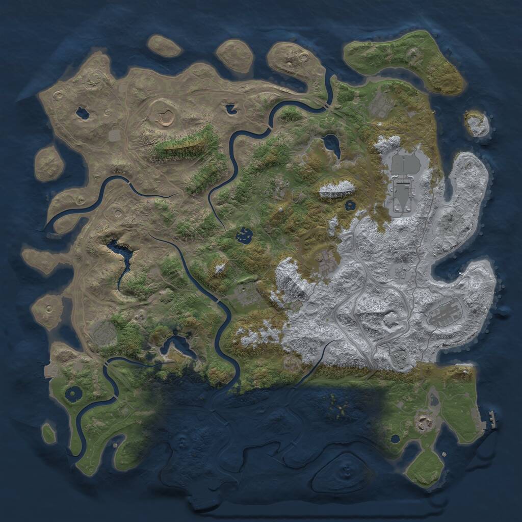 Rust Map: Procedural Map, Size: 4775, Seed: 128065424, 17 Monuments