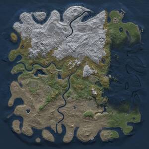 Thumbnail Rust Map: Procedural Map, Size: 5200, Seed: 88847362, 17 Monuments