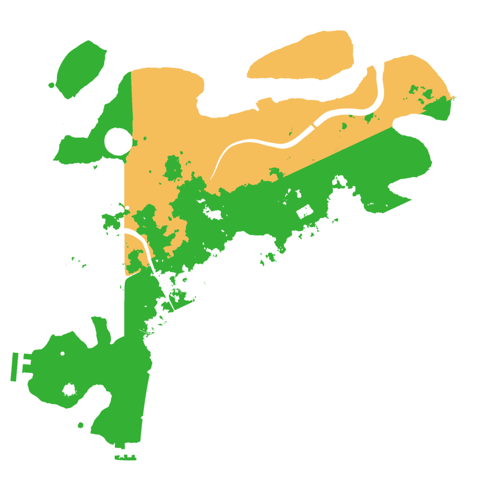 Biome Rust Map: Procedural Map, Size: 3500, Seed: 264297699