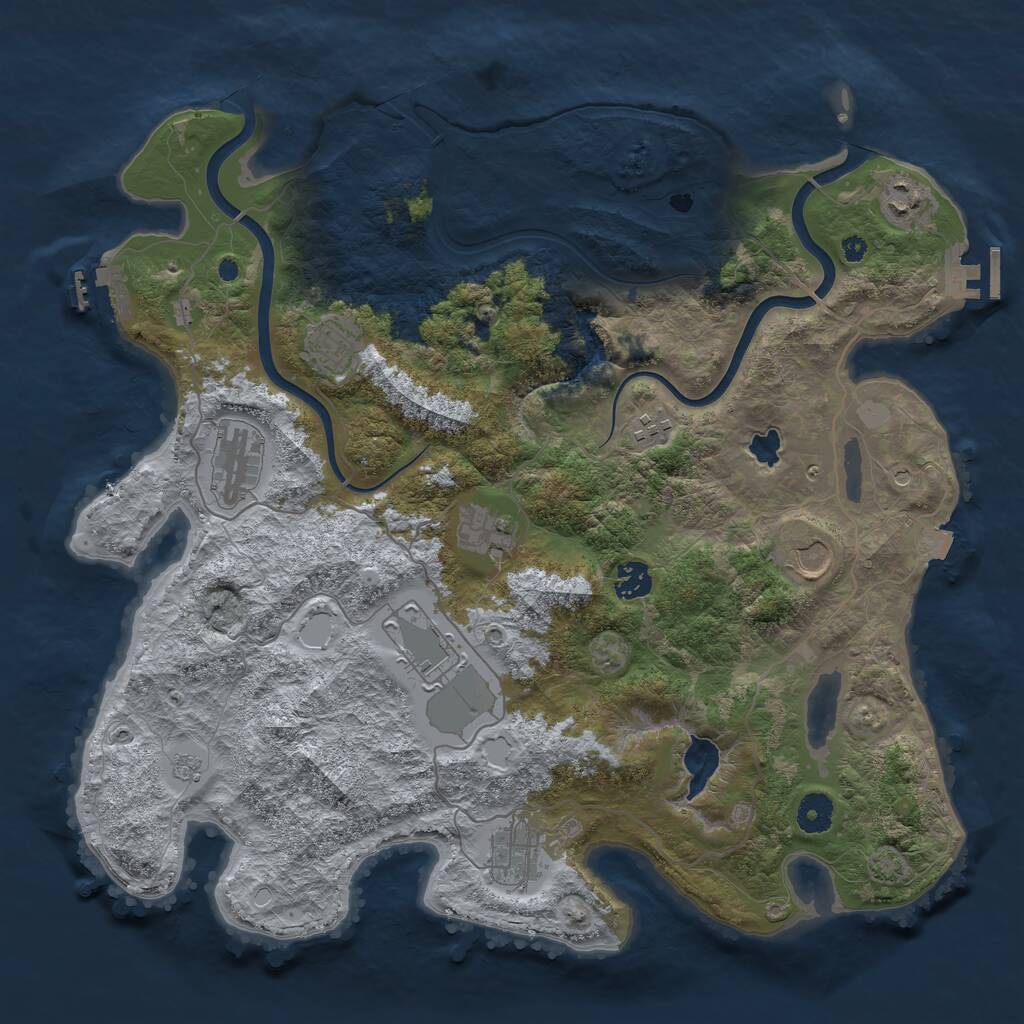 Rust Map: Procedural Map, Size: 4000, Seed: 503034070, 15 Monuments