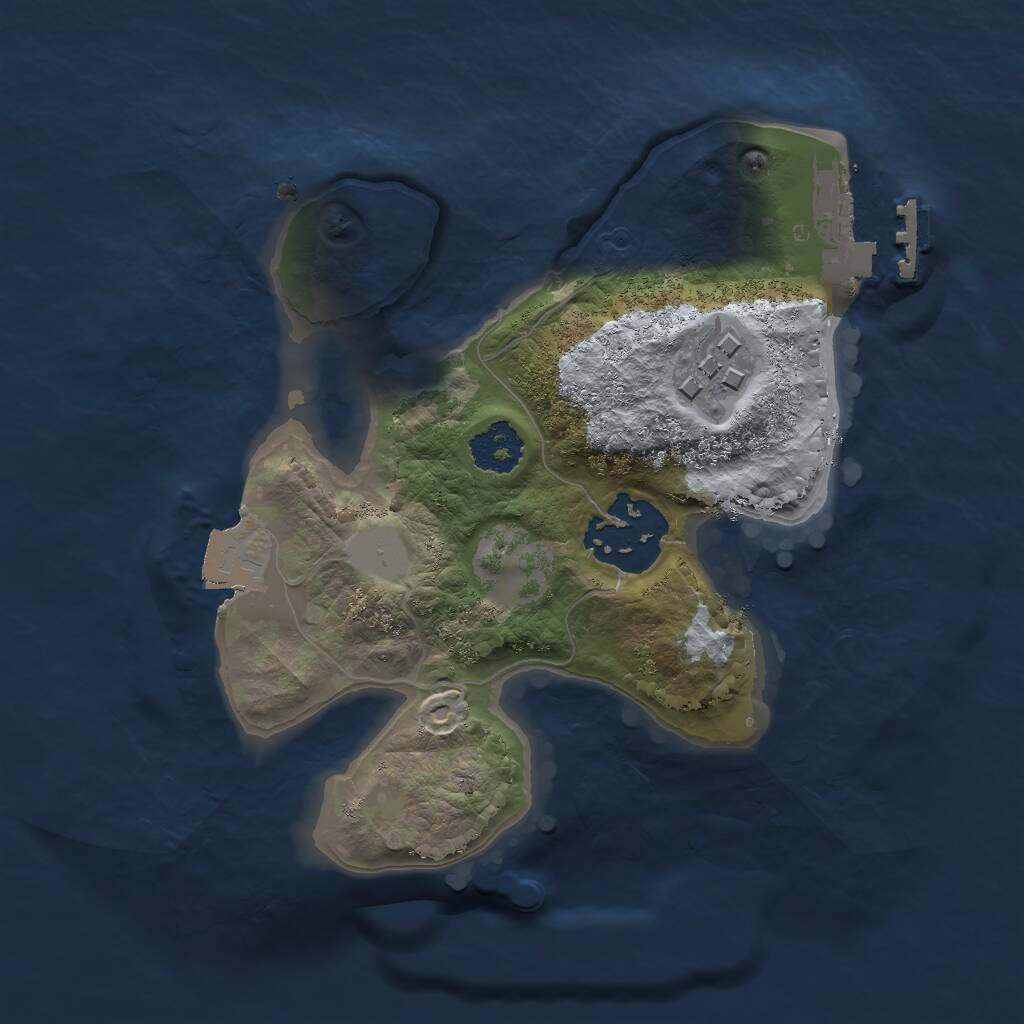 Rust Map: Procedural Map, Size: 2000, Seed: 68648694, 4 Monuments