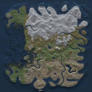 Thumbnail Rust Map: Procedural Map, Size: 5000, Seed: 1665241458, 17 Monuments