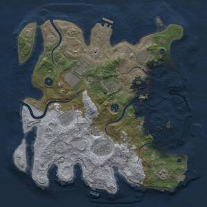 Thumbnail Rust Map: Procedural Map, Size: 3750, Seed: 2110686276, 16 Monuments