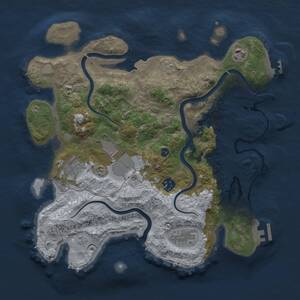 Thumbnail Rust Map: Procedural Map, Size: 3500, Seed: 1426223349, 12 Monuments