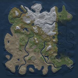 Thumbnail Rust Map: Procedural Map, Size: 4500, Seed: 112273099, 17 Monuments