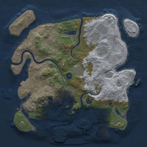 Thumbnail Rust Map: Procedural Map, Size: 3500, Seed: 244287378, 14 Monuments